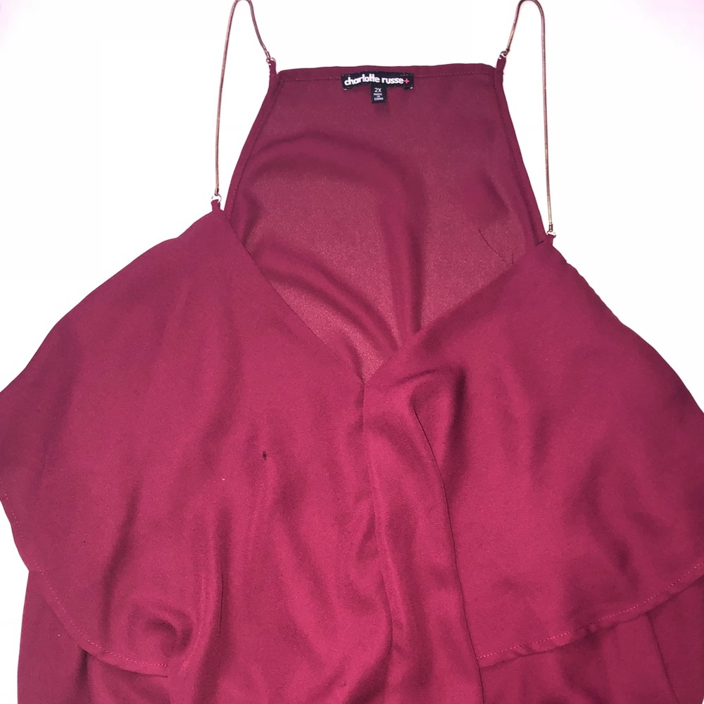 Maroon Layered Top